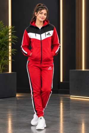 Women’s Premium Red & Black Tracksuit