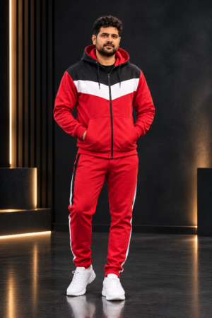 Men’s Red & Black Premium Tracksuit
