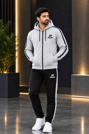 Premium Grey & Black Tracksuit