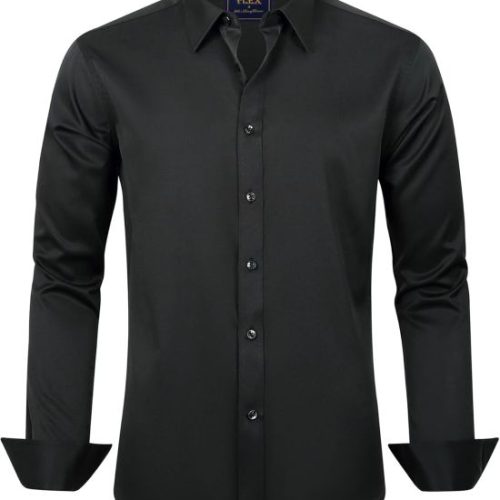 Men's Black Wrinkle-Free Shirt